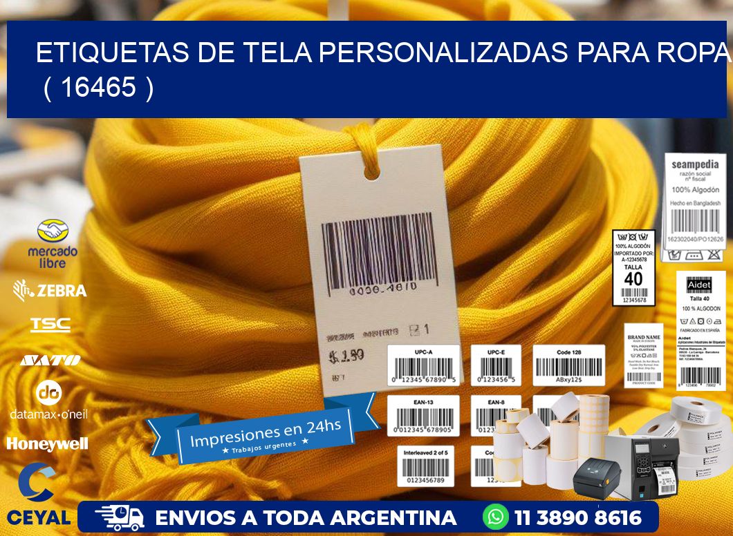 ETIQUETAS DE TELA PERSONALIZADAS PARA ROPA ( 16465 )