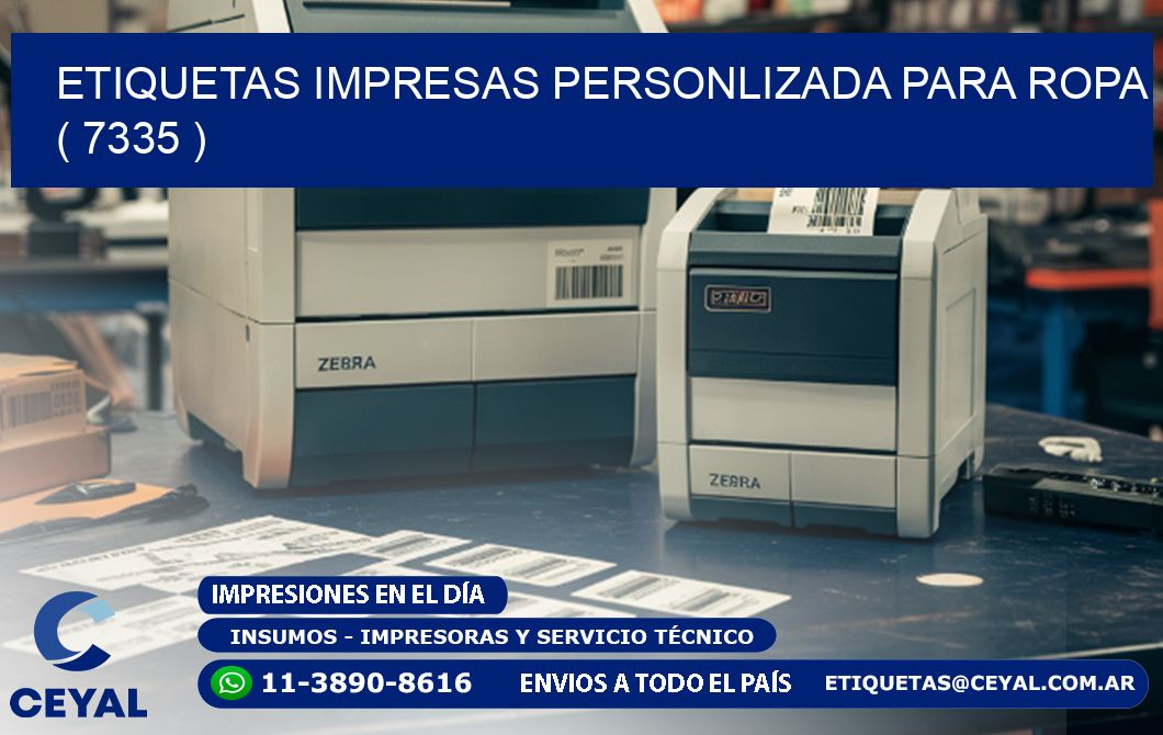 ETIQUETAS IMPRESAS PERSONLIZADA PARA ROPA ( 7335 )