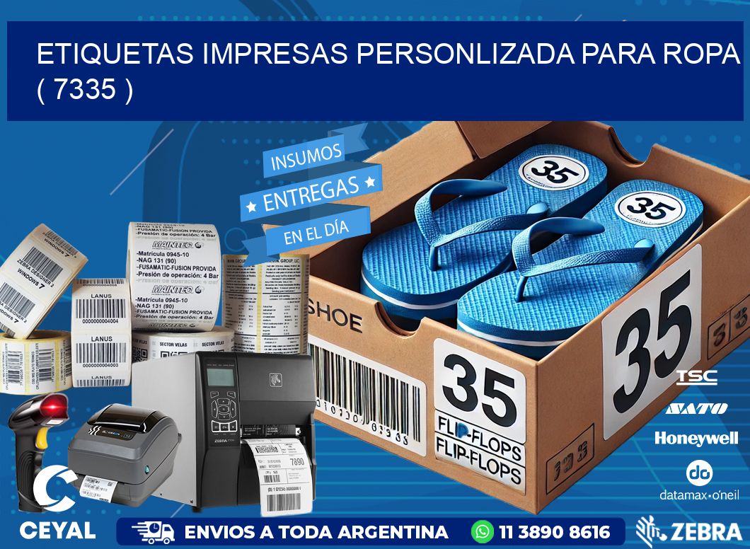 ETIQUETAS IMPRESAS PERSONLIZADA PARA ROPA ( 7335 )