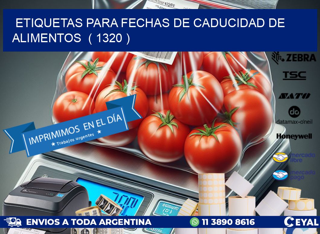ETIQUETAS PARA FECHAS DE CADUCIDAD DE ALIMENTOS ( 1320 )