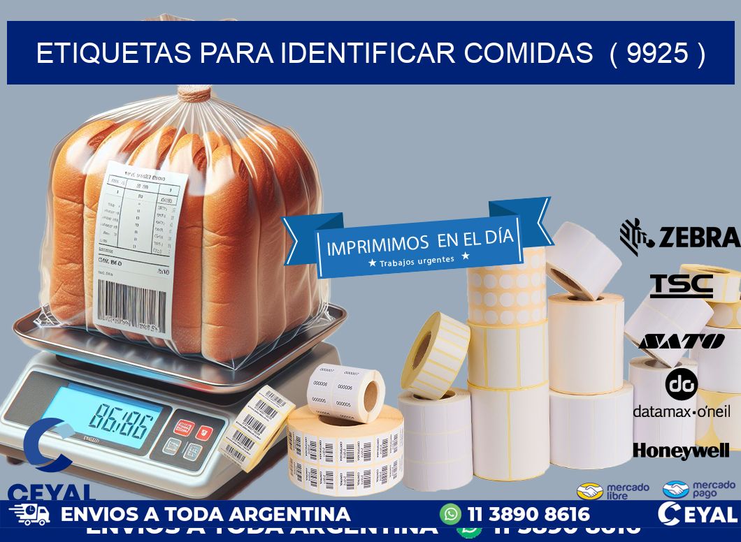 ETIQUETAS PARA IDENTIFICAR COMIDAS ( 9925 )