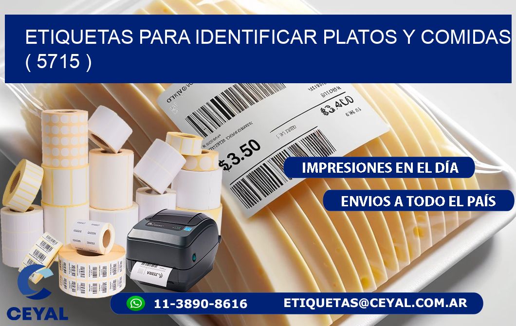 ETIQUETAS PARA IDENTIFICAR PLATOS Y COMIDAS ( 5715 )