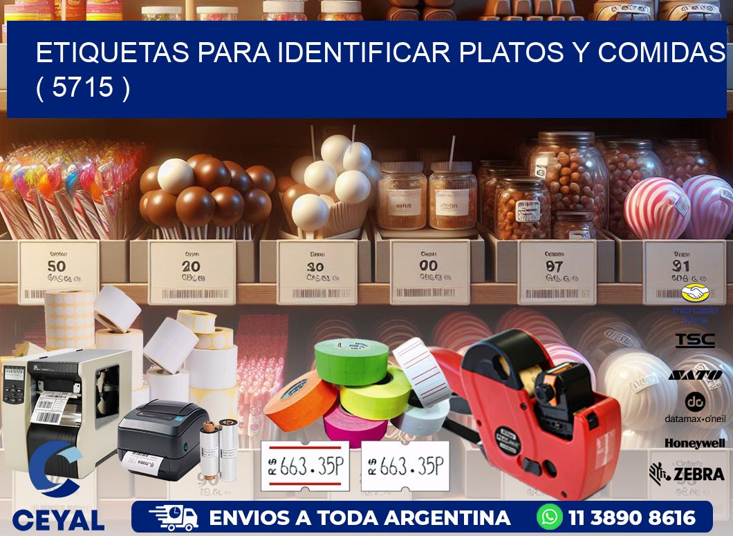 ETIQUETAS PARA IDENTIFICAR PLATOS Y COMIDAS ( 5715 )