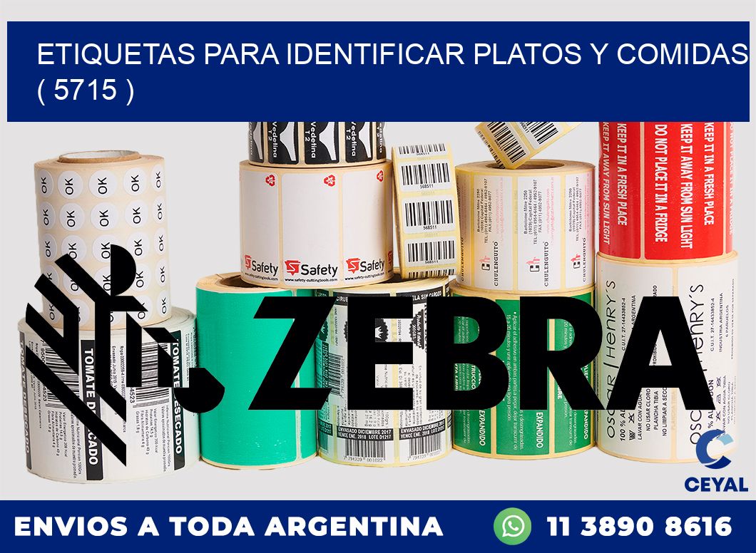 ETIQUETAS PARA IDENTIFICAR PLATOS Y COMIDAS ( 5715 )