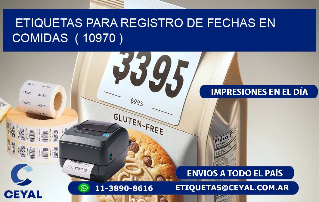ETIQUETAS PARA REGISTRO DE FECHAS EN COMIDAS ( 10970 )