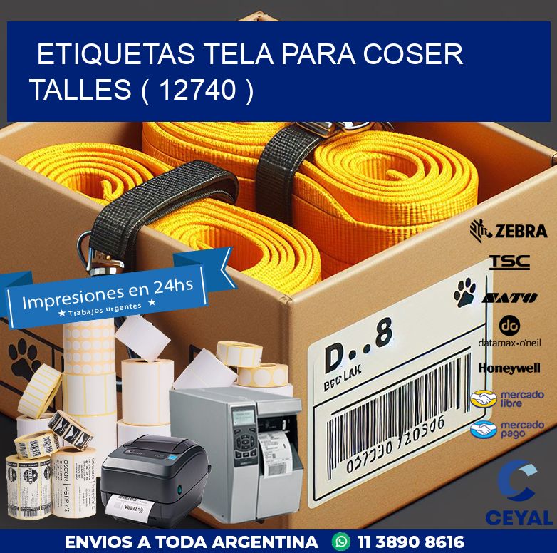 ETIQUETAS TELA PARA COSER TALLES ( 12740 )