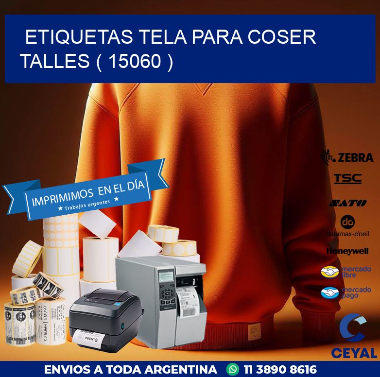 ETIQUETAS TELA PARA COSER TALLES ( 15060 )