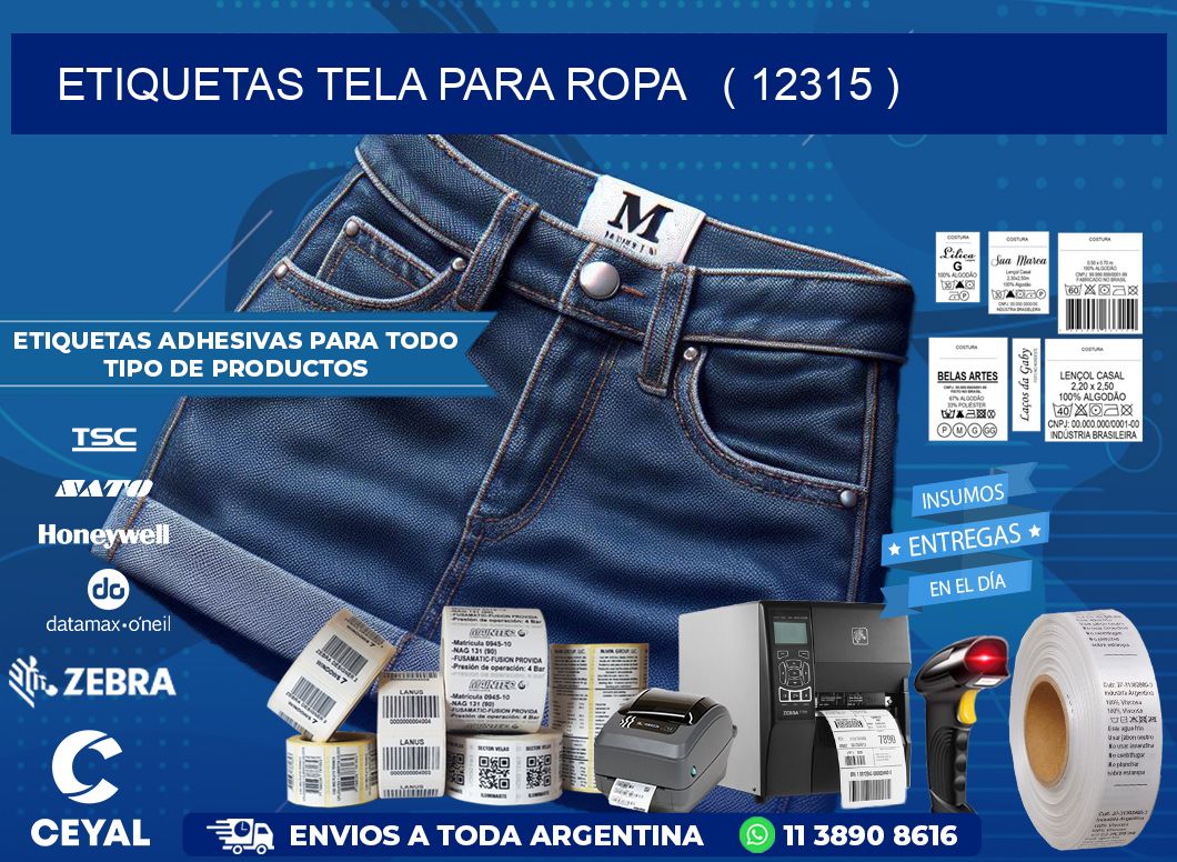 ETIQUETAS TELA PARA ROPA ( 12315 )