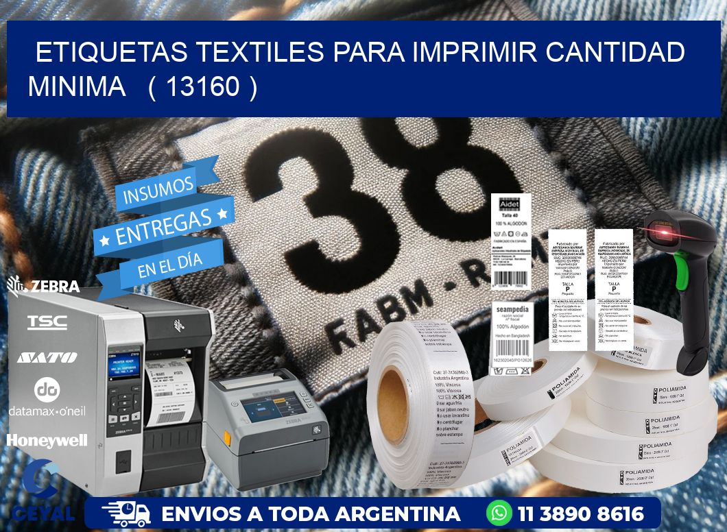 ETIQUETAS TEXTILES PARA IMPRIMIR CANTIDAD MINIMA ( 13160 )
