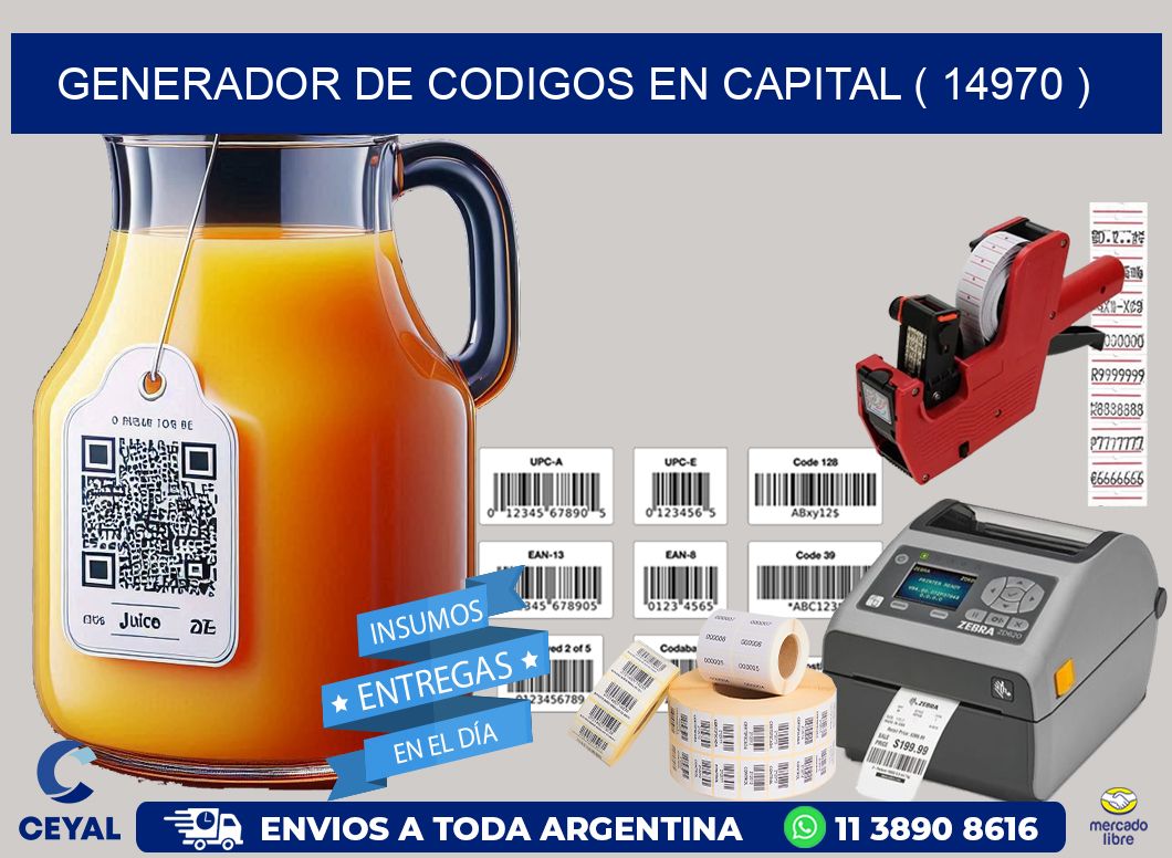 GENERADOR DE CODIGOS EN CAPITAL ( 14970 )