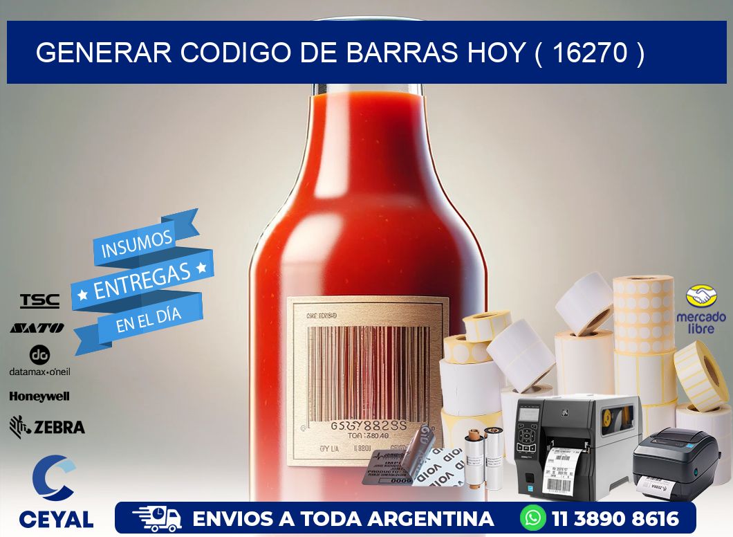 GENERAR CODIGO DE BARRAS HOY ( 16270 )