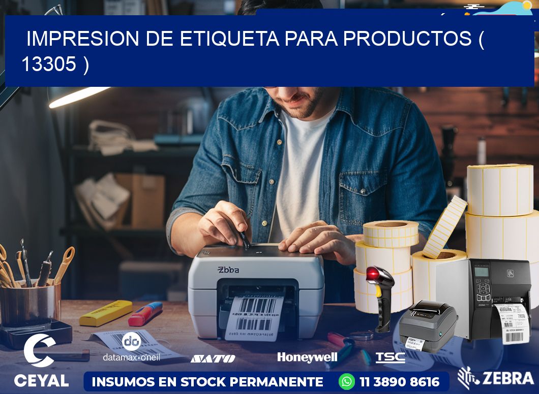 IMPRESION DE ETIQUETA PARA PRODUCTOS ( 13305 )