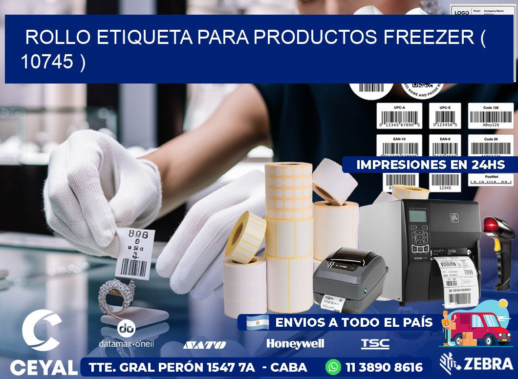 ROLLO ETIQUETA PARA PRODUCTOS FREEZER ( 10745 )