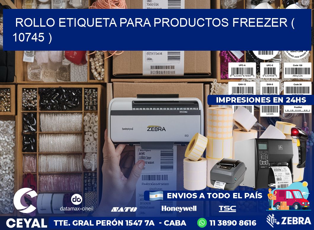 ROLLO ETIQUETA PARA PRODUCTOS FREEZER ( 10745 )