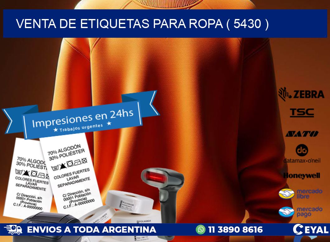 VENTA DE ETIQUETAS PARA ROPA ( 5430 )