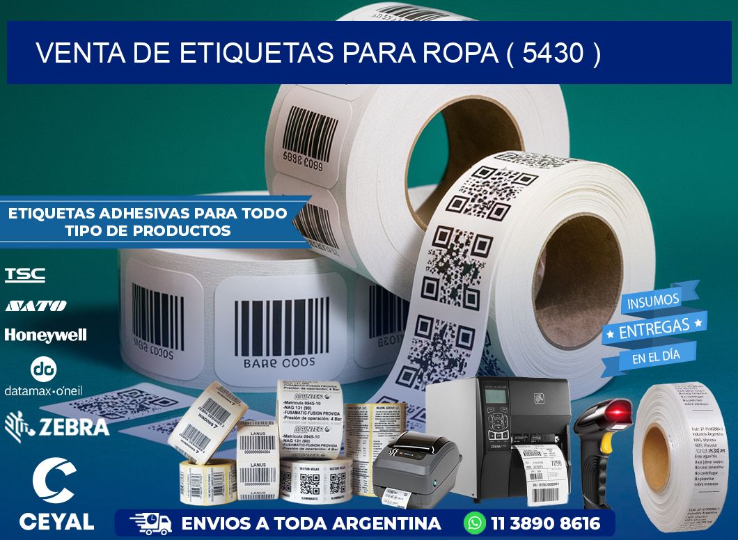 VENTA DE ETIQUETAS PARA ROPA ( 5430 )