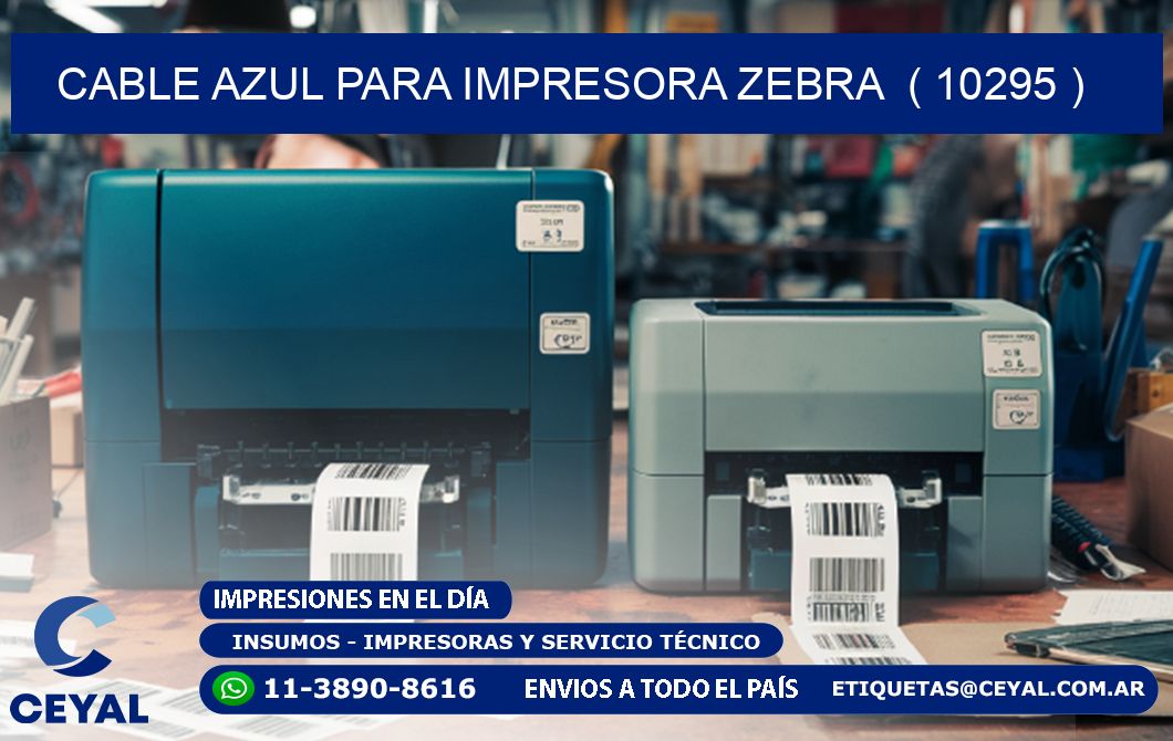 cable azul para impresora zebra ( 10295 )