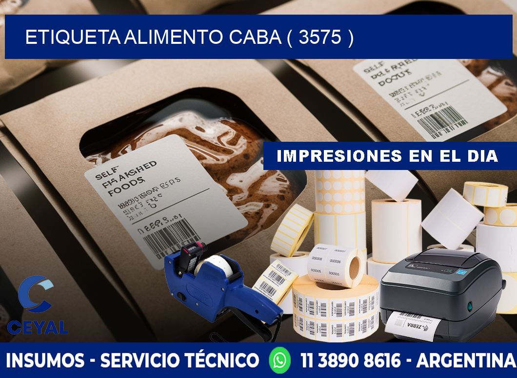 etiqueta alimento caba ( 3575 )
