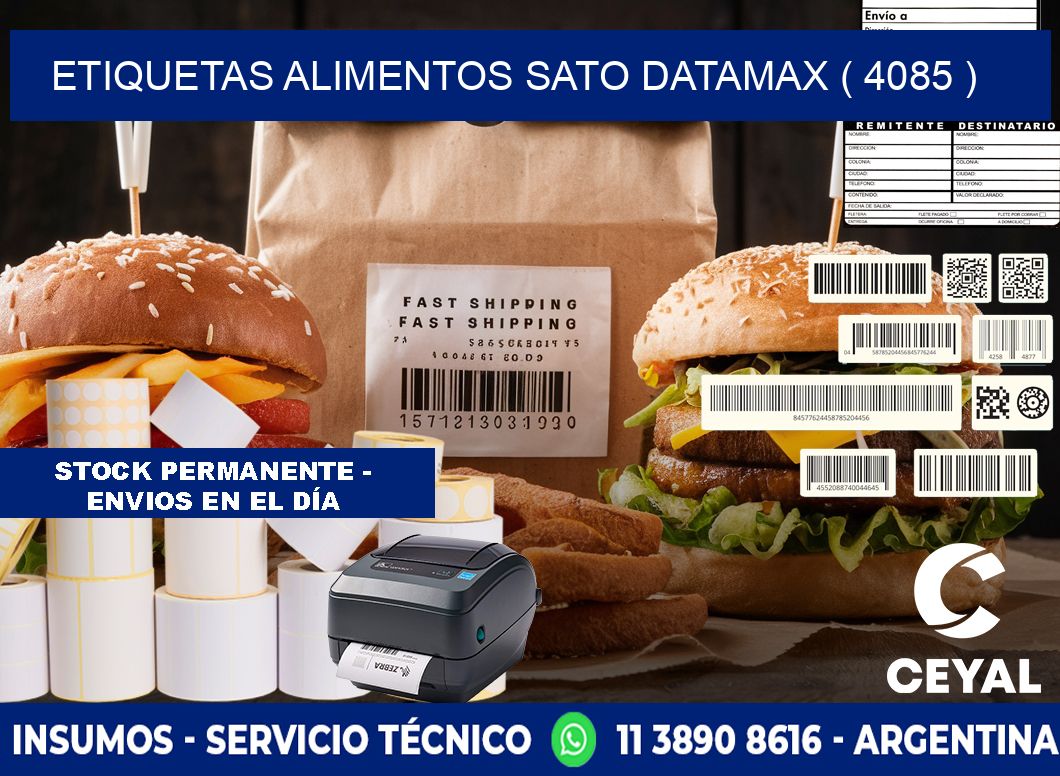 etiquetas alimentos sato datamax ( 4085 )