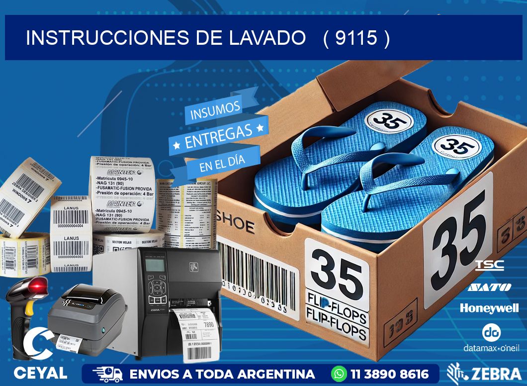 instrucciones de lavado ( 9115 )
