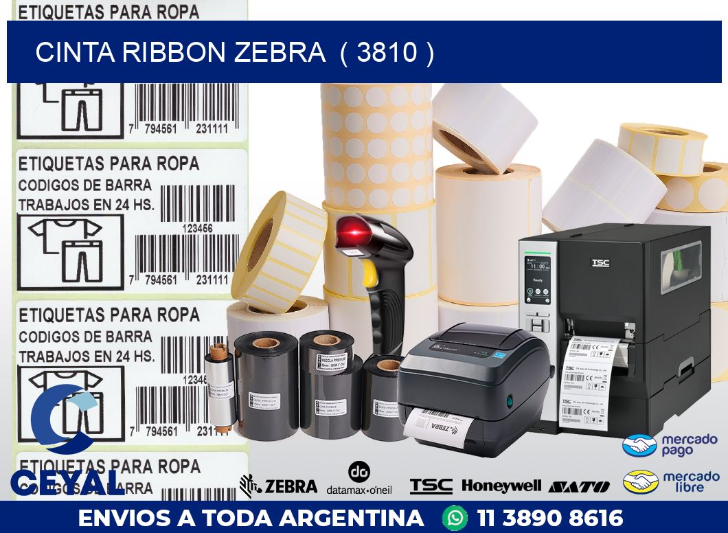 CINTA RIBBON ZEBRA ( 3810 )