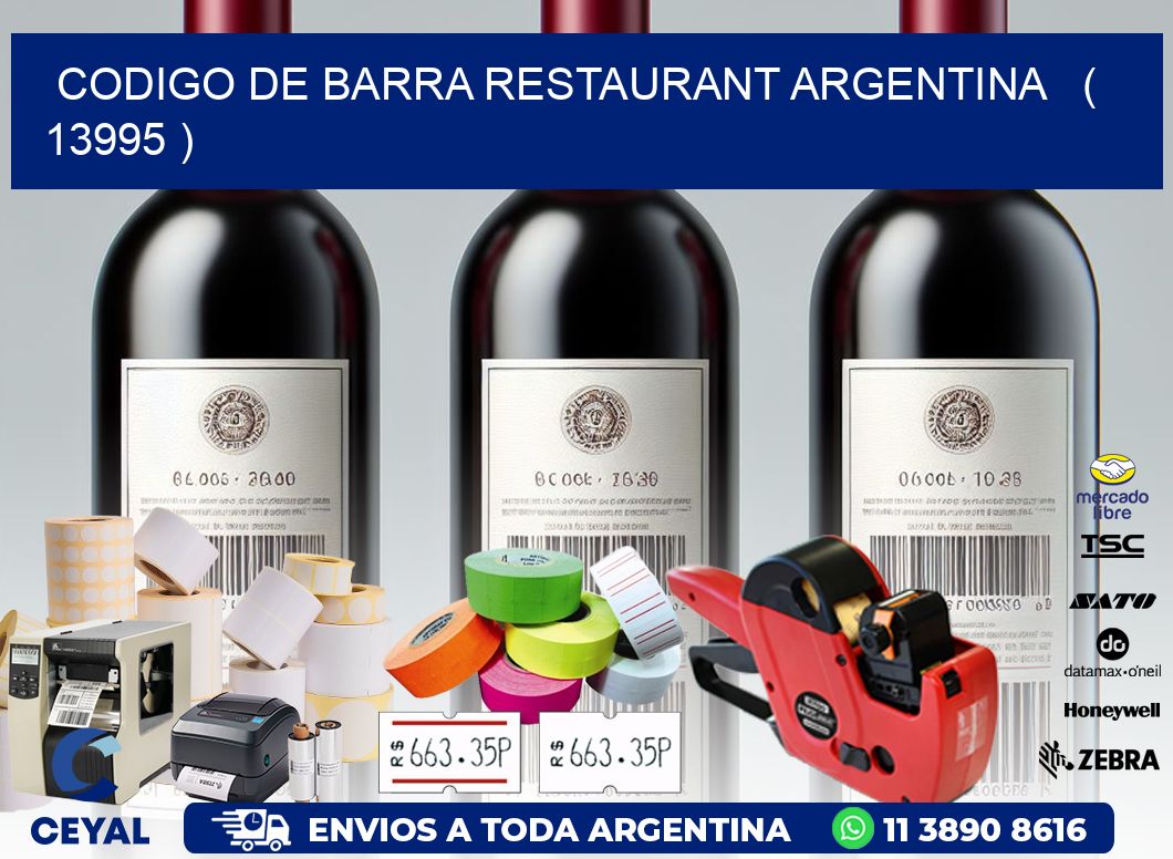 CODIGO DE BARRA RESTAURANT ARGENTINA ( 13995 )