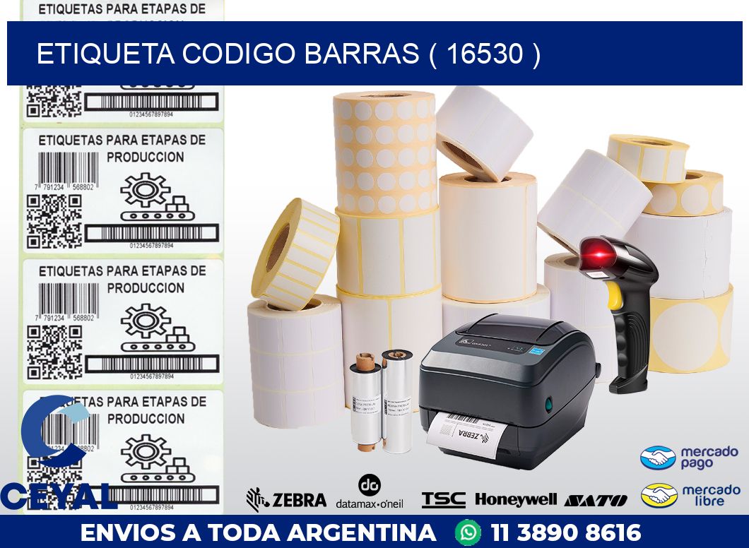 ETIQUETA CODIGO BARRAS ( 16530 )
