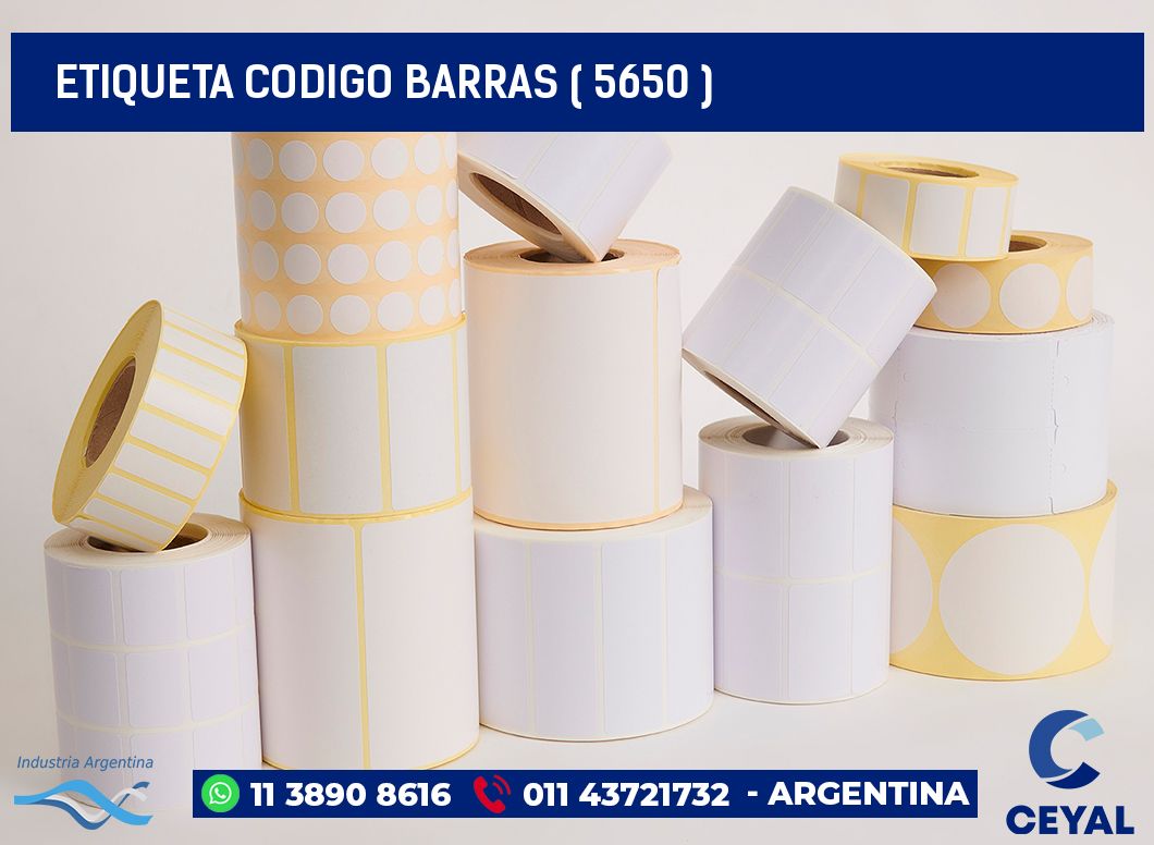 ETIQUETA CODIGO BARRAS ( 5650 )