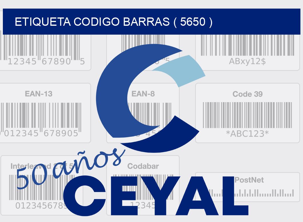 ETIQUETA CODIGO BARRAS ( 5650 )