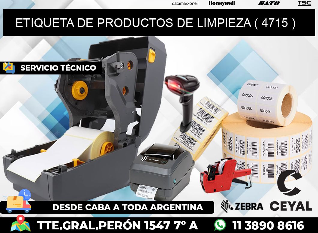 ETIQUETA DE PRODUCTOS DE LIMPIEZA ( 4715 )