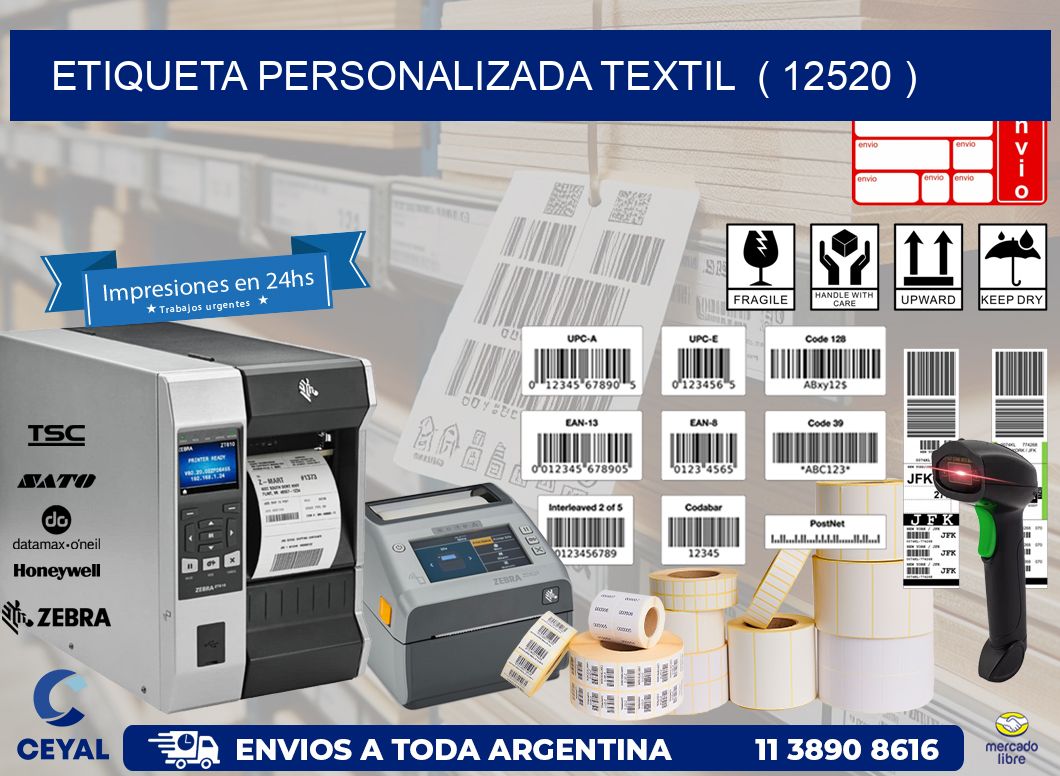 ETIQUETA PERSONALIZADA TEXTIL ( 12520 )