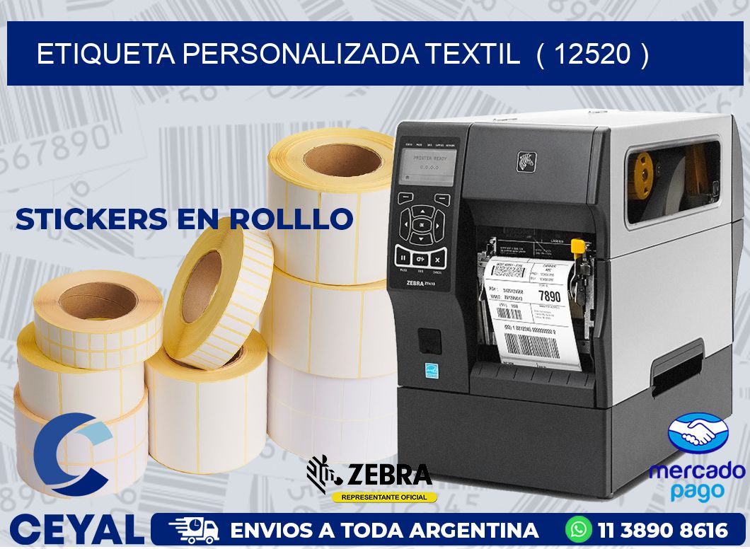 ETIQUETA PERSONALIZADA TEXTIL ( 12520 )