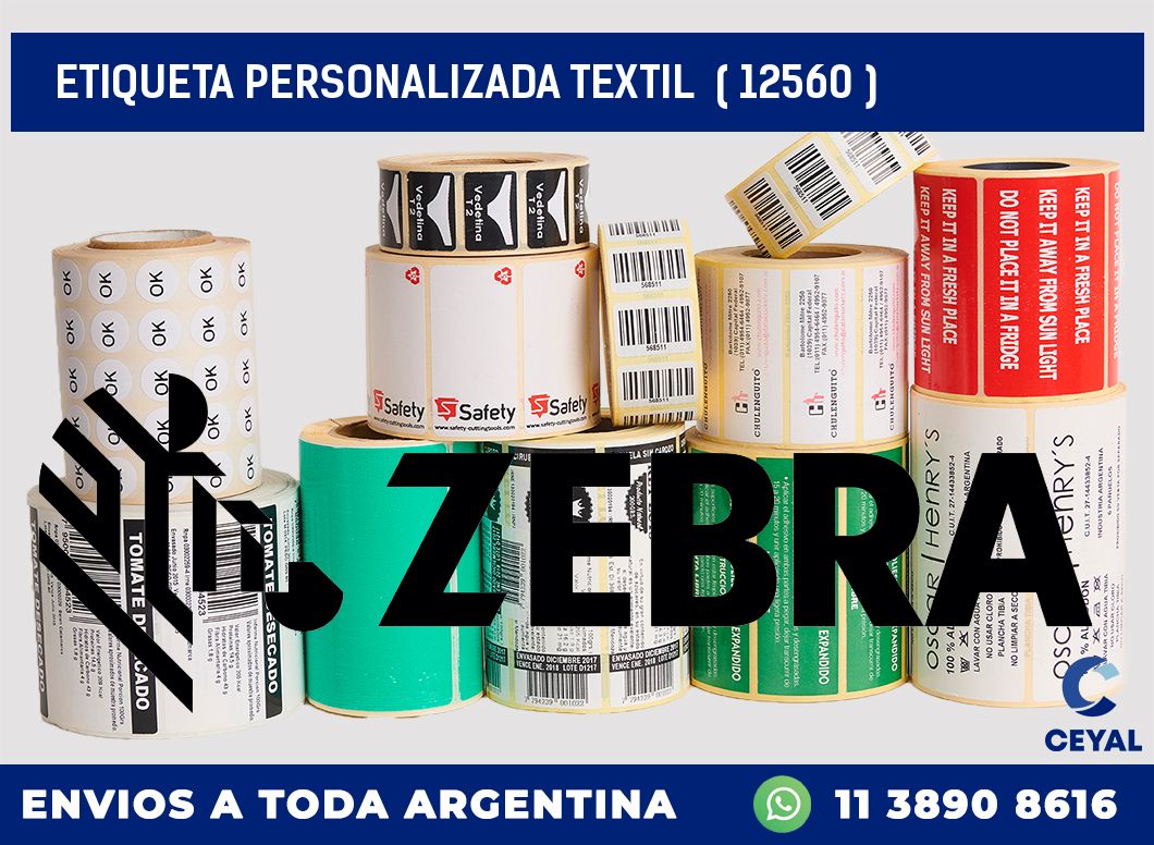 ETIQUETA PERSONALIZADA TEXTIL ( 12560 )