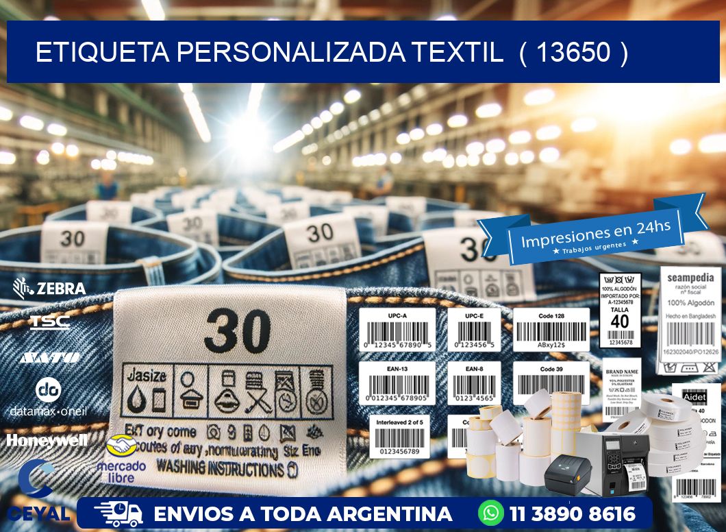 ETIQUETA PERSONALIZADA TEXTIL ( 13650 )