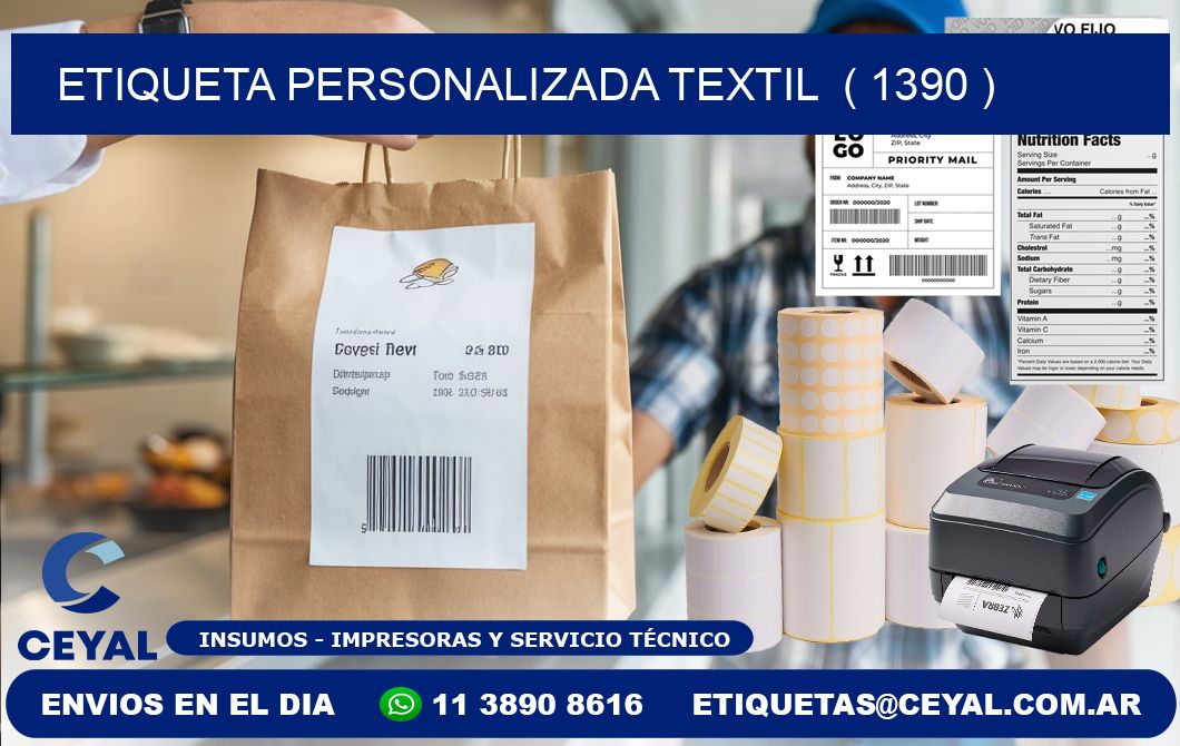 ETIQUETA PERSONALIZADA TEXTIL ( 1390 )