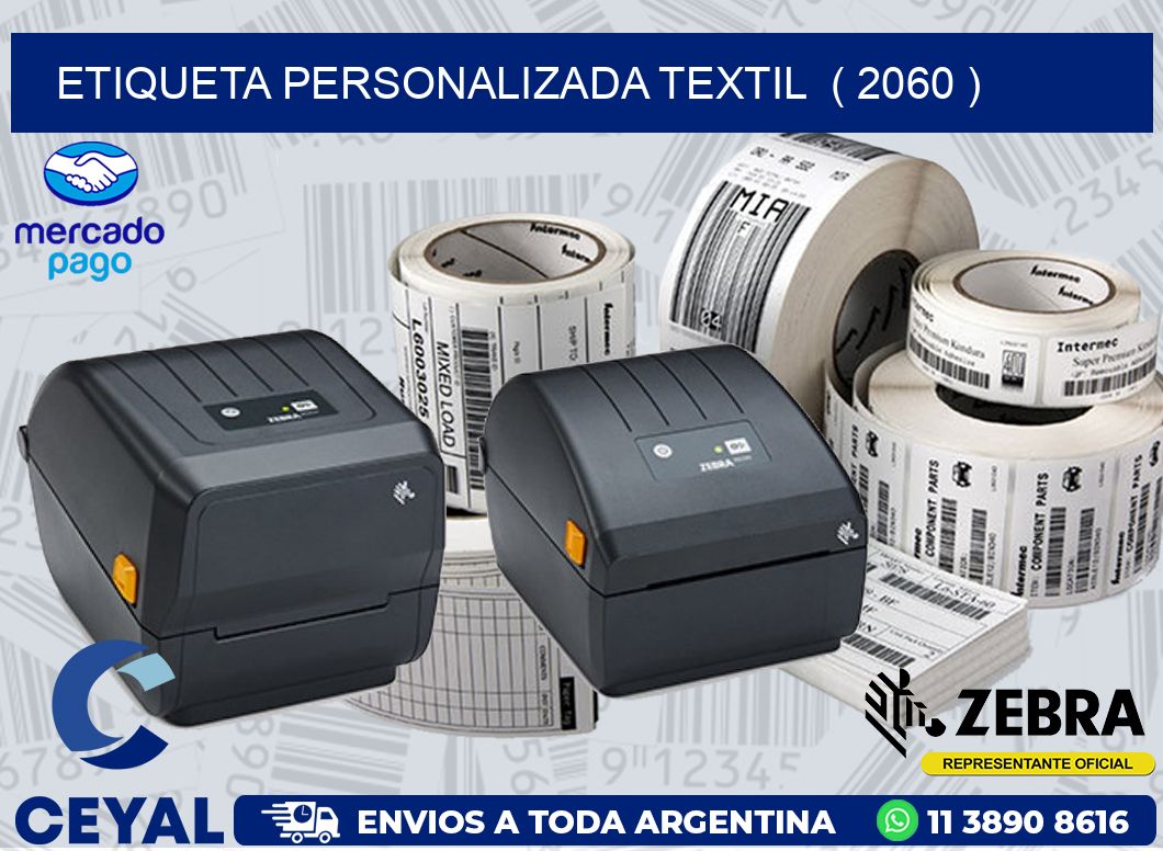 ETIQUETA PERSONALIZADA TEXTIL ( 2060 )