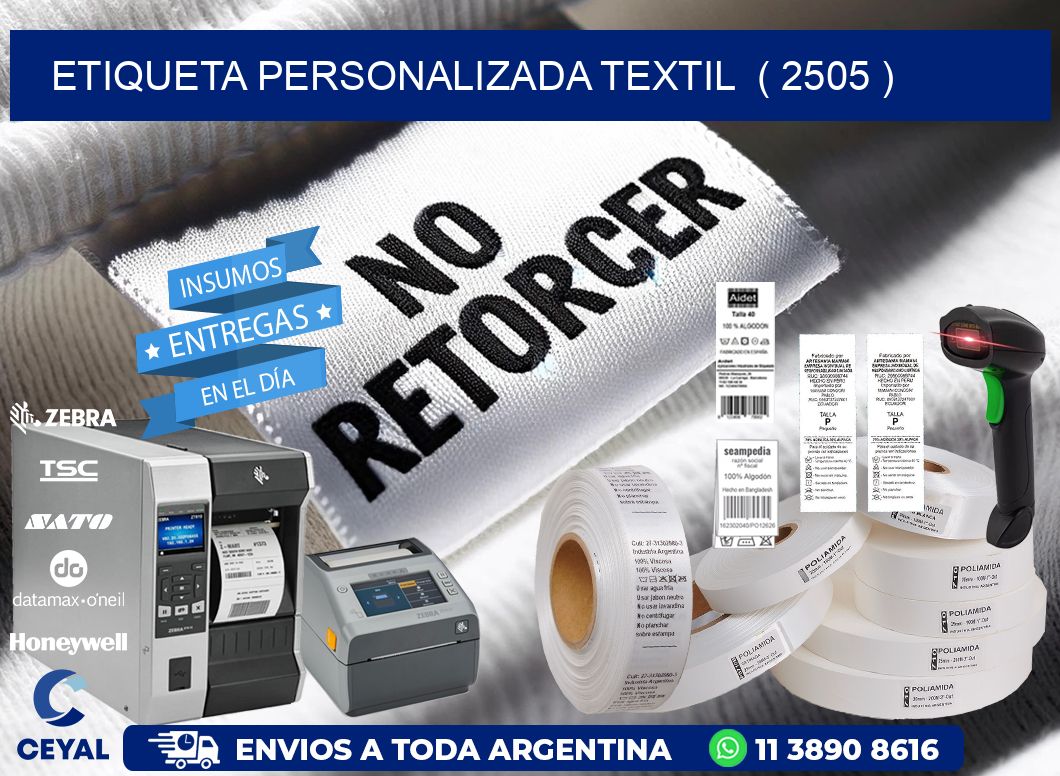 ETIQUETA PERSONALIZADA TEXTIL ( 2505 )