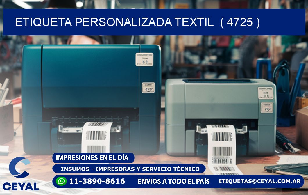 ETIQUETA PERSONALIZADA TEXTIL ( 4725 )