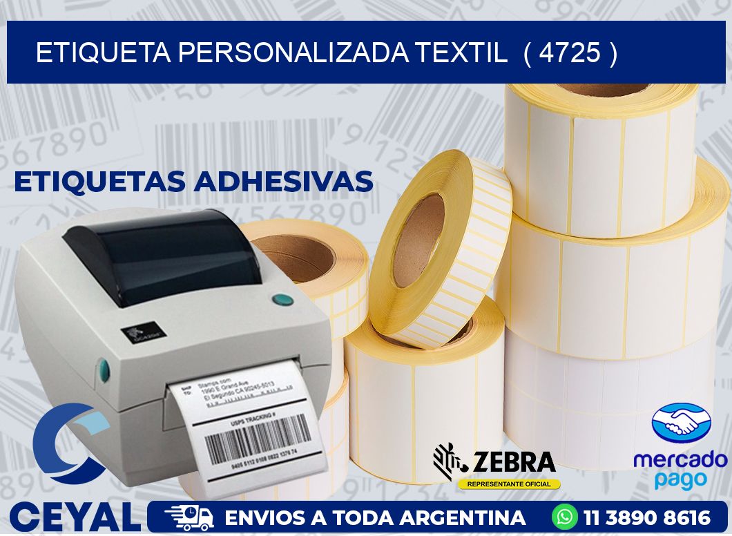 ETIQUETA PERSONALIZADA TEXTIL ( 4725 )