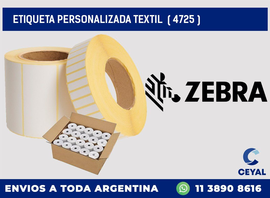 ETIQUETA PERSONALIZADA TEXTIL ( 4725 )
