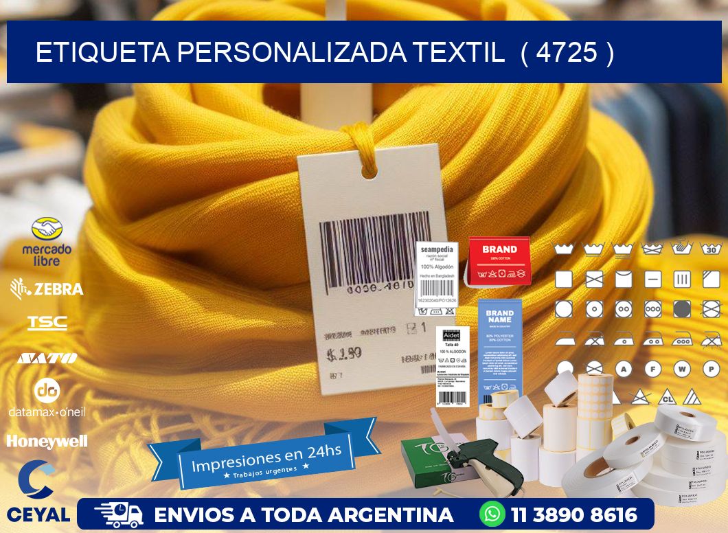 ETIQUETA PERSONALIZADA TEXTIL ( 4725 )