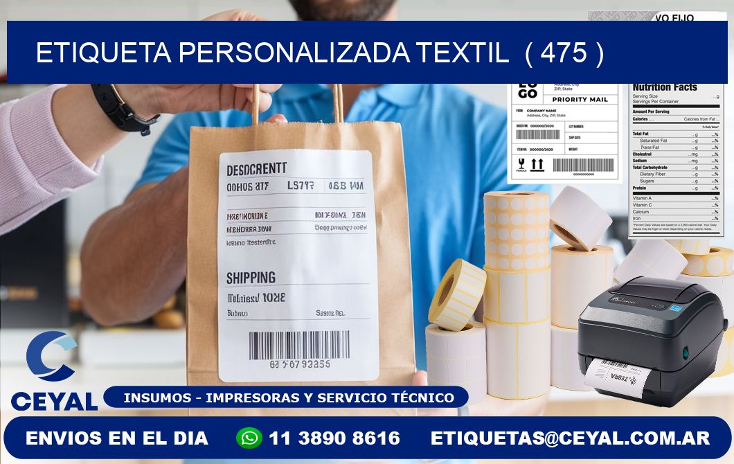 ETIQUETA PERSONALIZADA TEXTIL ( 475 )