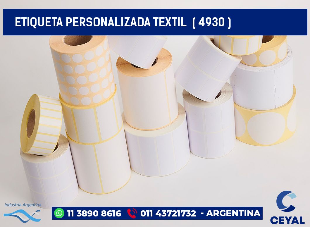 ETIQUETA PERSONALIZADA TEXTIL ( 4930 )