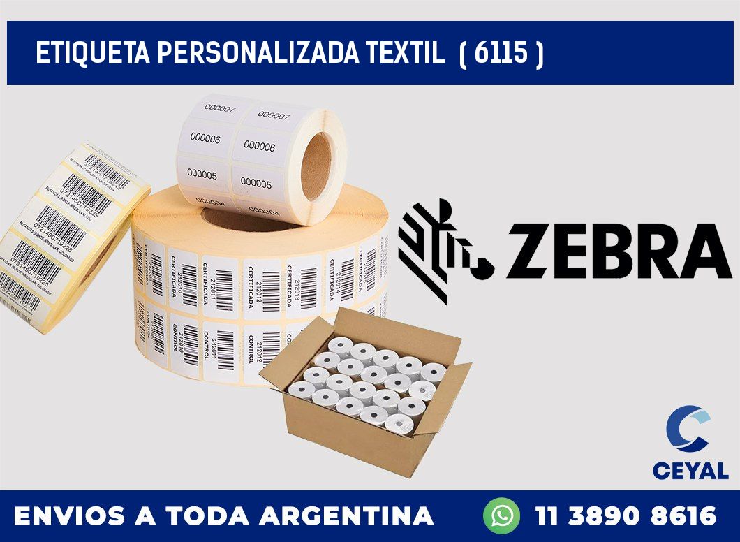 ETIQUETA PERSONALIZADA TEXTIL ( 6115 )