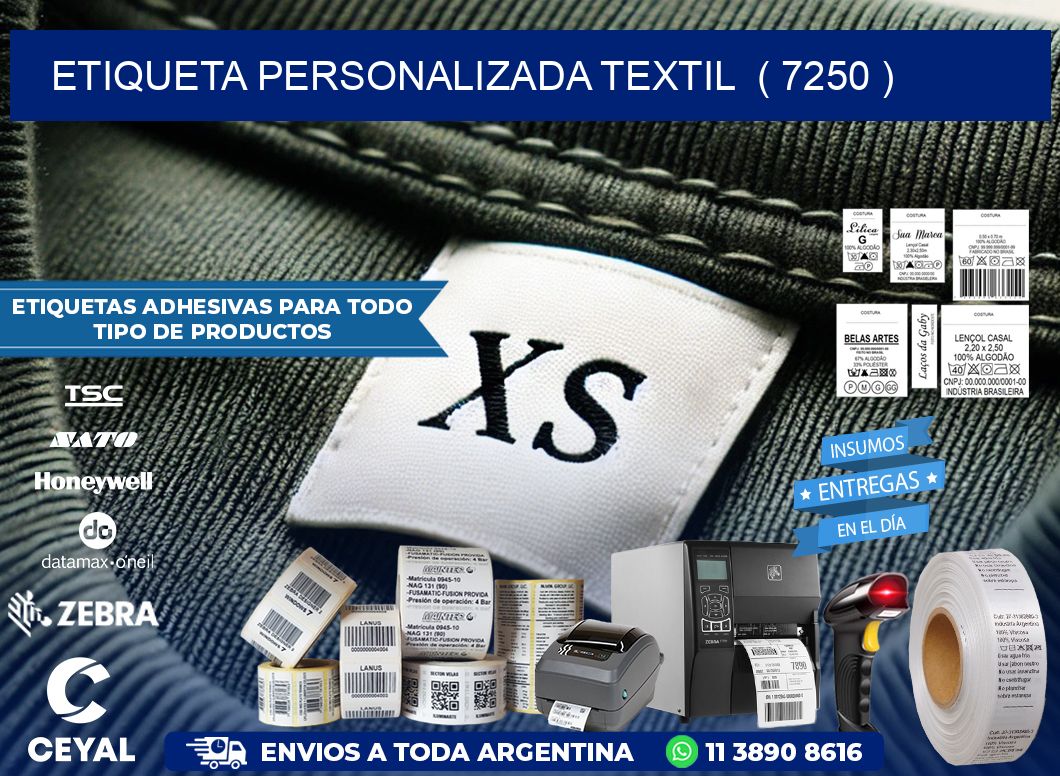 ETIQUETA PERSONALIZADA TEXTIL ( 7250 )