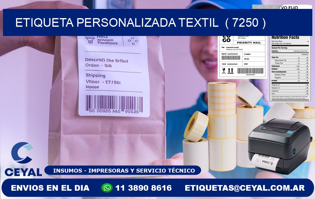 ETIQUETA PERSONALIZADA TEXTIL ( 7250 )