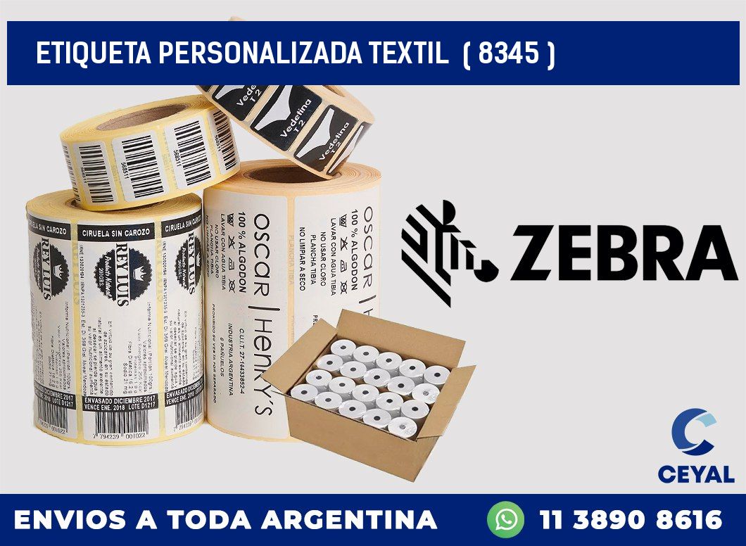 ETIQUETA PERSONALIZADA TEXTIL ( 8345 )
