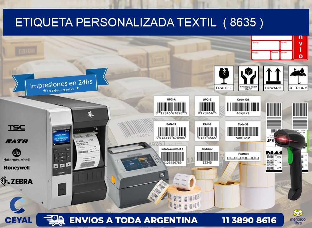 ETIQUETA PERSONALIZADA TEXTIL ( 8635 )