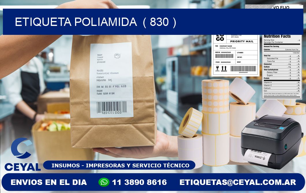 ETIQUETA POLIAMIDA ( 830 )