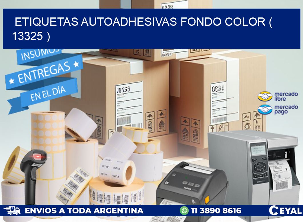 ETIQUETAS AUTOADHESIVAS FONDO COLOR ( 13325 )